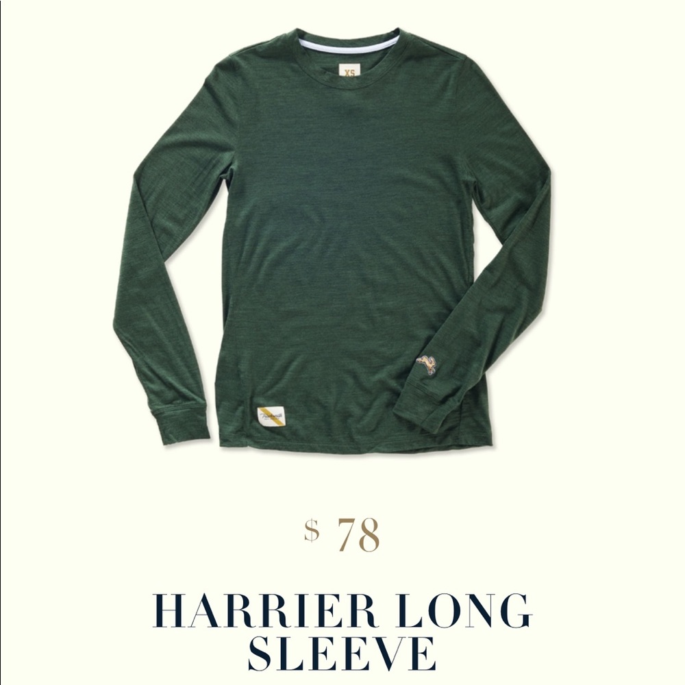 Tracksmith women’s harrier long sleeve wool shirt